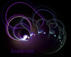 Fractal Image: Against a black background, a repeating set of looped purple and white lines forms a pattern of a stylistic raven's head in side-profile.